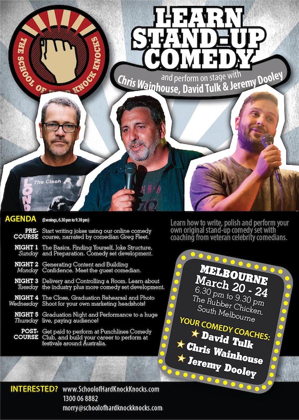Learn stand-up comedy in Melbourne this March 2022